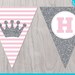 Pink and Silver Printable Birthday Banner Pink and Silver - Etsy