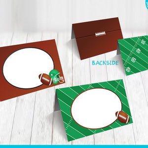 American Football Tent Cards Print Yourself, Football Party Decorations, Football Birthday, Boy Birthday, Instant Download Food Tent Cards
