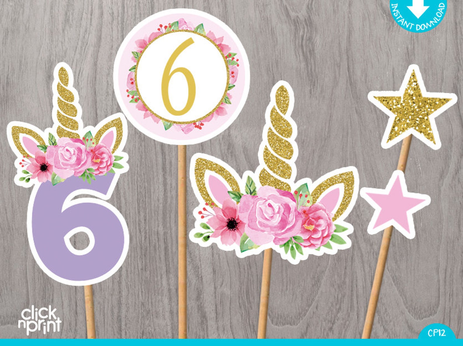 Printable Unicorn Centerpieces Printable Unicorn Centerpieces