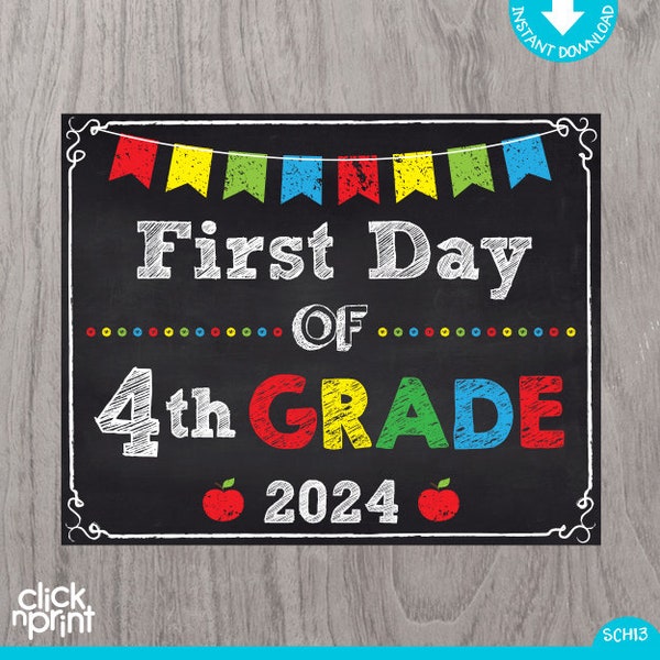 Grade Four Sign 4th Grade - Etsy