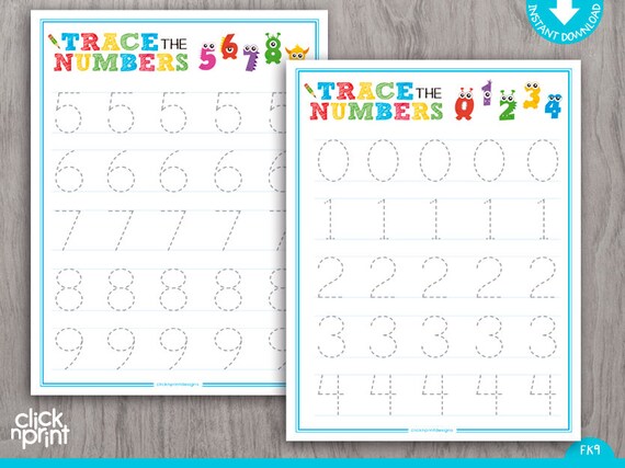 trace the numbers printable number tracing learn to write kindergarten pre k kids activities write learning worksheet print yourself by click n print designs catch my party