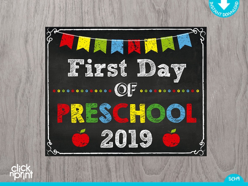 Very first Working day of Preschool 2019 Signal Fast Obtain Print Oneself, Very first Working day of Preschool Chalkboard Indicator, Printable Initially Working day Preschool Indication graphic about First Day of Preschool Sign Printable identified as 1st Working day of Preschool 2019 Signal Instantaneous Down load Print You, Very first Working day of Preschool Chalkboard Indication, Printable Very first Working day Preschool Signal