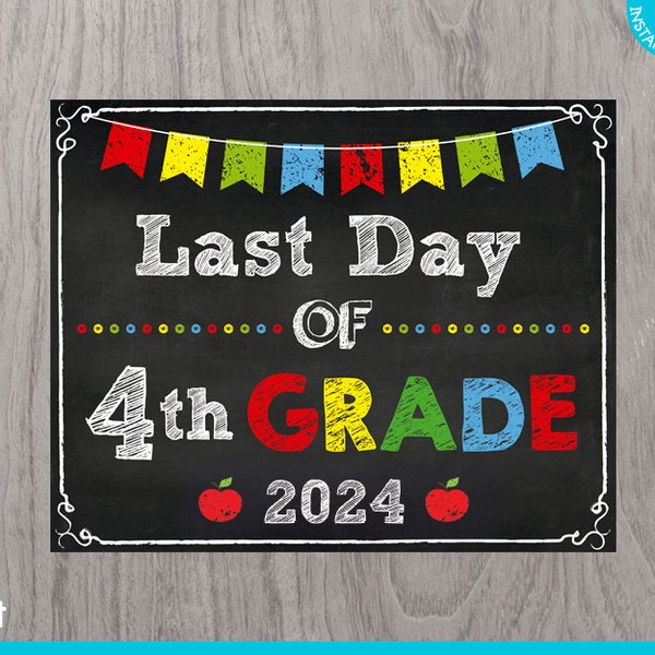 Last Day Of School 4th Grade Sign Etsy Last Day Of School 4th Grade Sign Etsy