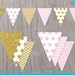 Pink and Gold Printable Birthday Banner Printable Pink and | Etsy