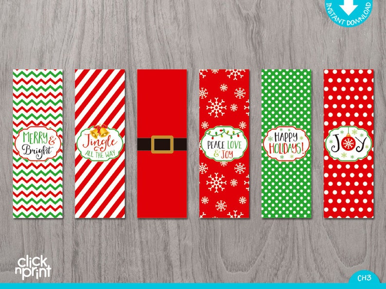 christmas-nugget-chocolate-wrapper-print-yourself-christmas-etsy