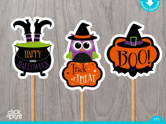 Halloween Print Yourself Doublesided Centerpieces Halloween ...