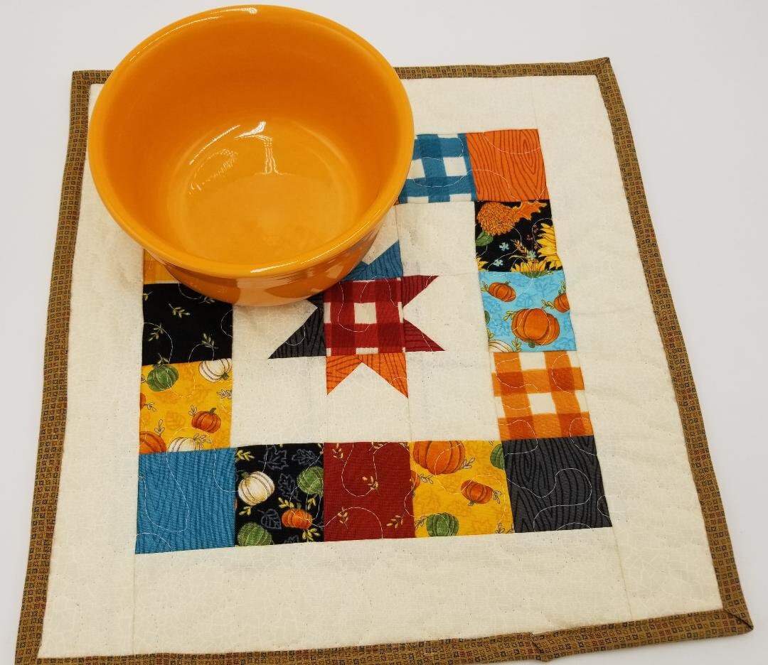 Happy Fall Quilted Table Topper - 13