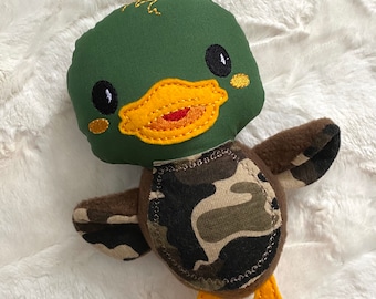 Stuffed Mallard Duck, Duck Plush, Stuffed Duck Animal, Hunting Duck, Duck Hunting Baby Gift, Duck Nursery Decor