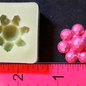 Silicone Mold small Bead Flower Beaded used with wax, Candle, gypsum, resin, hot glue, soap, clay, concrete, metal