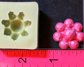 Silicone Mold small Bead Flower Beaded used with wax, Candle, gypsum, resin, hot glue, soap, clay, concrete, metal