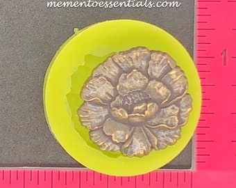 Silicone Mold Flower Hibiscus Dahlia Daisy  you can use with  wax, gypsum, resin, hot glue, soap, clay, metal and concrete