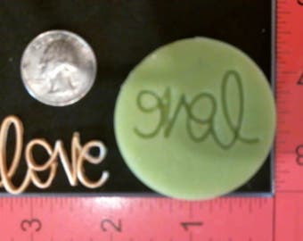 Silicone Mold Word LOVE used with wax, Candle, gypsum, resin, hot glue, soap, clay, concrete, metal