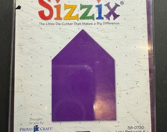 NEW & Retired 38-0730 Sizzix Steel Rule Die Long Pentagon A Cutting Tool Size