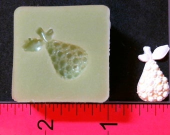 Silicone Mold small Pear Fruit used with wax, Candle, gypsum, resin, hot glue, soap, clay, concrete, metal