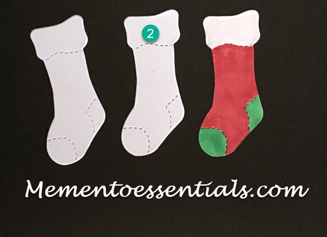 Christmas Stocking Die Cut From Cardstock. U PICK COLOR Etsy