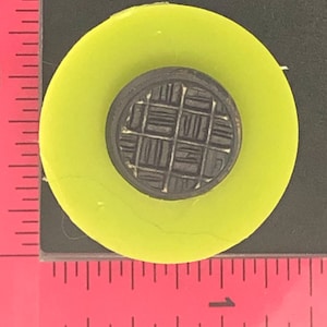 Silicone Mold elegant cabochon Medallion button pin jewelry used with wax, gypsum, resin, hot glue, soap, clay, metal