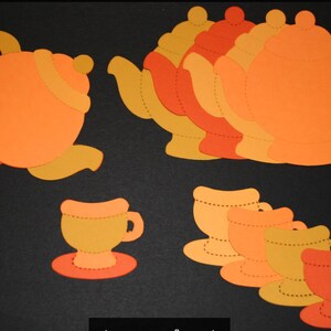 Embellishment, 4 Teapot and 4 Tea Cup image 2