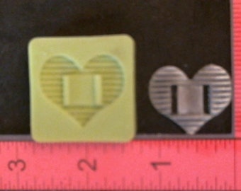 Silicone Mold Heart Ribbon Plate used with wax, gypsum, resin, hot glue, soap, clay, metal