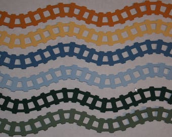 4 Train Track traintrack Border Die Cut Railroad, Scrapbooking, Paper Piecing, Party, Page, Collage