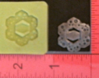 Silicone Mold Flower Ribbon Plate used with wax, Candle, gypsum, resin, hot glue, soap, clay, concrete, metal