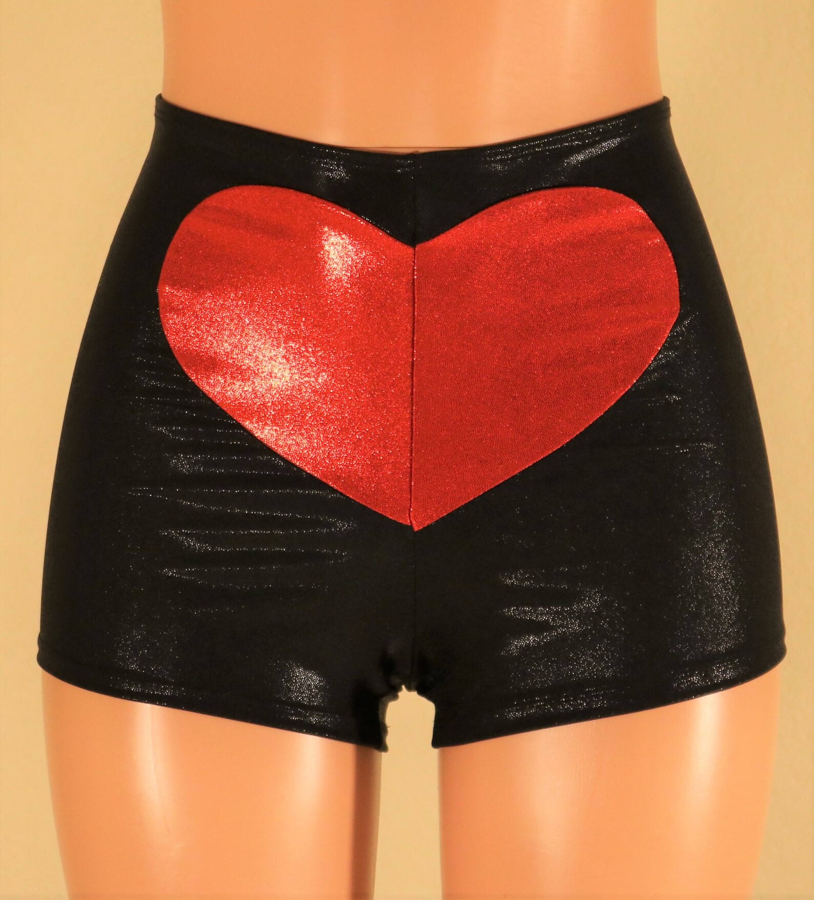 heart booty shorts