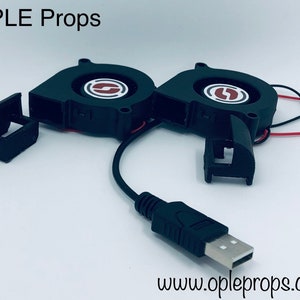 Belüftungsanlage OPLE Odin Doppellüfter USB Helme & Masken Lüfter Kostüm Costume Lüftersystem Lüfteranlage Maskottchen Fuirsuit Fan Cosplay