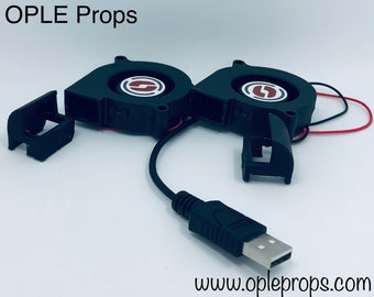 OPLE Props Fan System OPLE Odin Double fan with USB Helmet or Mask Cooling Device Costume fans air blower ventilation system cosplay mascot