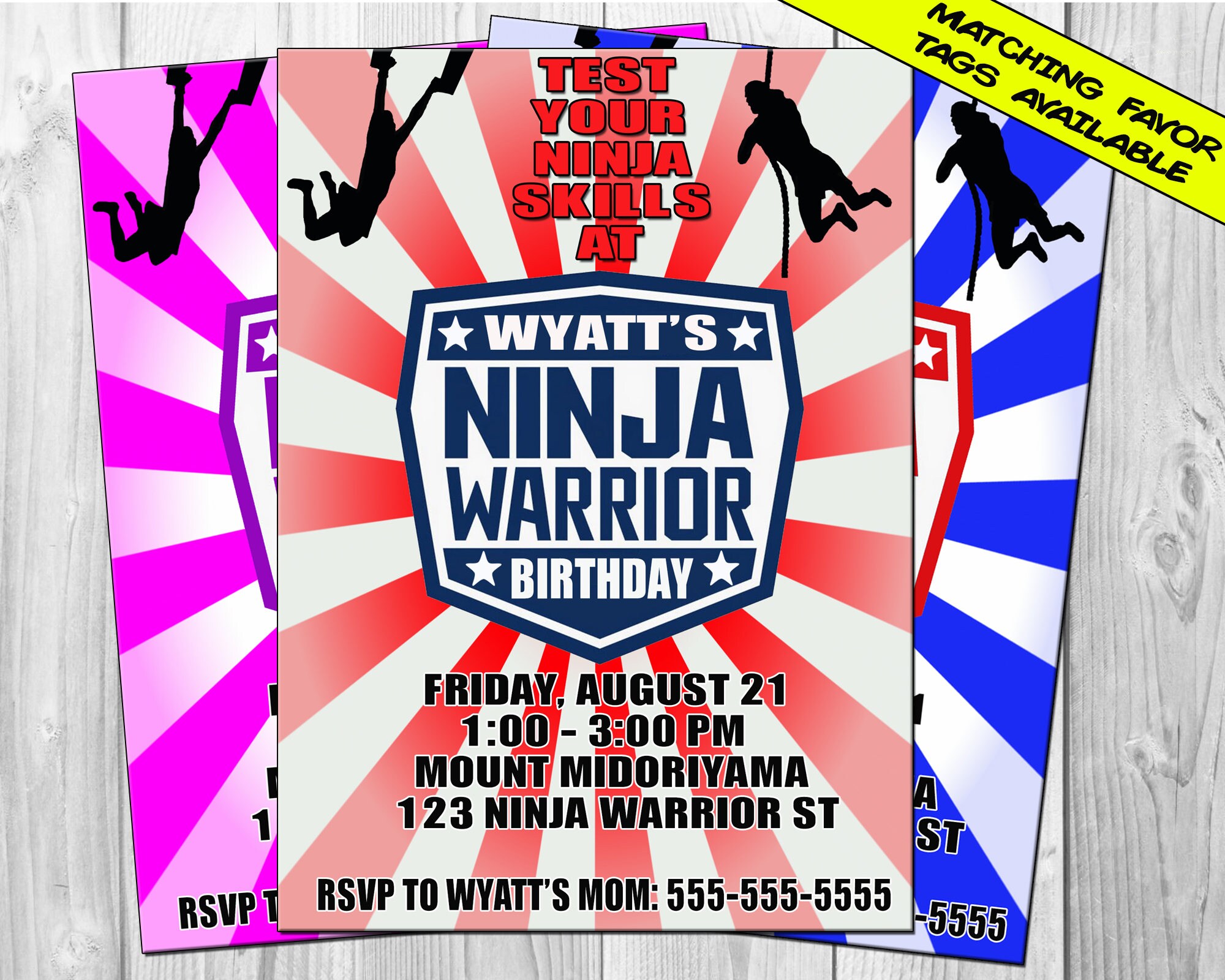 American Ninja Warrior Invitation Ninja Warrior Birthday | Etsy