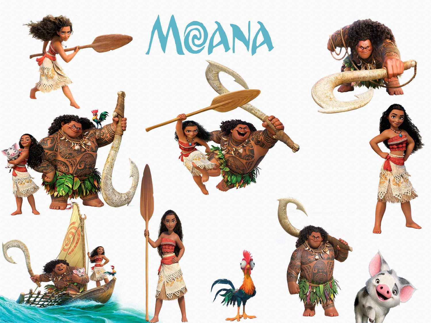 Disney Moana Clipart 23 High Quality Png Images With Etsy