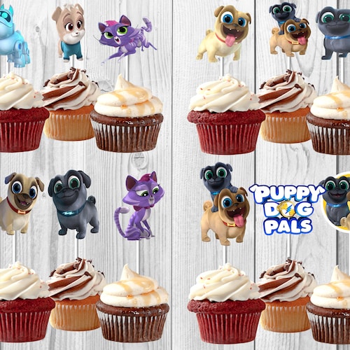 Puppy Dog Pals Cupcake Toppers Puppy Dog Pals Birthday Party - Etsy