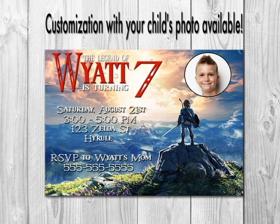 Legend Of Zelda Invitation Legend Of Zelda Birthday Zelda Etsy Legend Of Zelda Invitation Legend Of Zelda Birthday Zelda Etsy