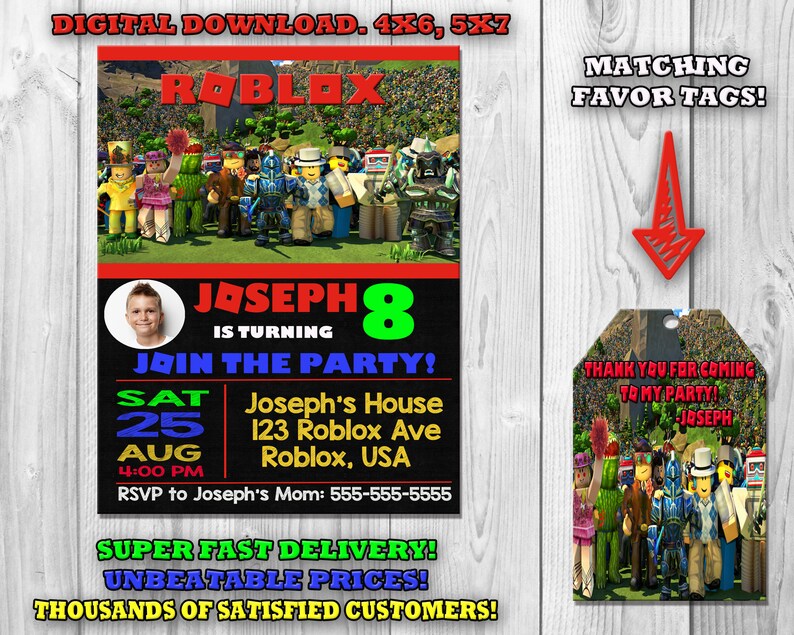 roblox invitations xap cumpleanos invitacion