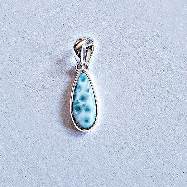 Anhänger, Halskette, Larimar, Atlantisstein, Silber, Blau, Unikat, Naturfarbe, Mystik, Spirituell, Schmuck, Bezaubernd,