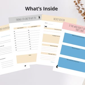 Gentle Weekly Reset Planner | Flexible Productivity Workbook | Undated Weekly Planner for Real Life image 5