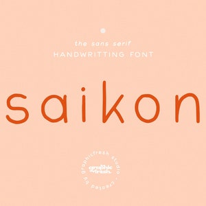 Saikon - Free 6 Logo Templates, Minimalist Font, Simple Font, Logo Font, Branding Font, Wedding Font, Invitation Fonts, Handwritting Fonts