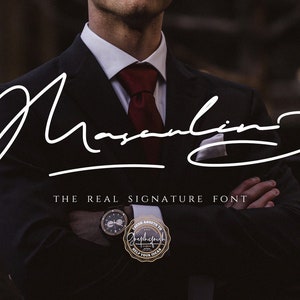 MASCULIN - The Real Signature Font, Handmade Font, Handwritting Font, Elangat Font, Modern Font, Masculin Font, Logo Font