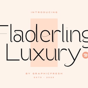 Fladerling - Elegant Logo Font, Modern Font, Minimalist Font, Simple Font, Logo Font, Branding Font, Wedding Font, Invitation Fonts, Clean