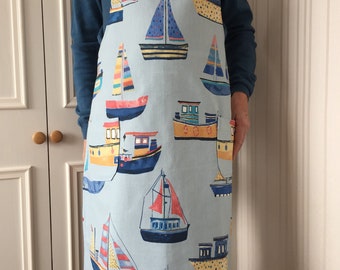 Gents Apron, Father’s day gift, Map of the World, Nautical, Boats