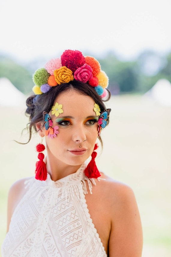 Pearly Round Flower Hat Box with Tassel, Flower Packaging