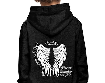 Daddy Guardian Angel Youth Hoodie Memorial Dad Dad in - Etsy