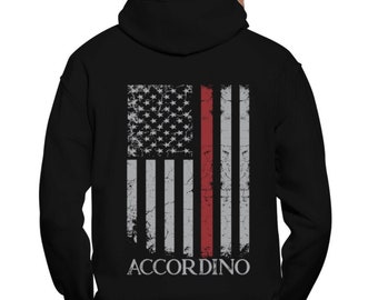 Personalized Firefighter Flag Pullover Hoodie, Firefighter Gifts For Him, Firefighter Gifts for Her,  Firefighter Hoodie, Firefighter Gift,