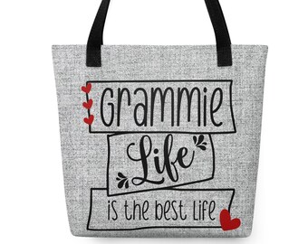 Grammie Life Tote bag, Birthday Gift for Grammie,  Grammie Mother's day Gift Tote Bag, Gift Tote for Grandmother's Day