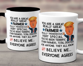 Farmer Funny Trump Gift Mug For Men And Women 