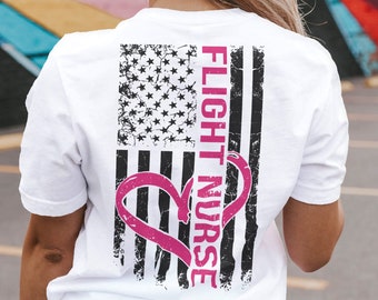 Flight Nurse Flag TShirt, Nurse Gift, Nurse Week, Gift for Flight Nurse