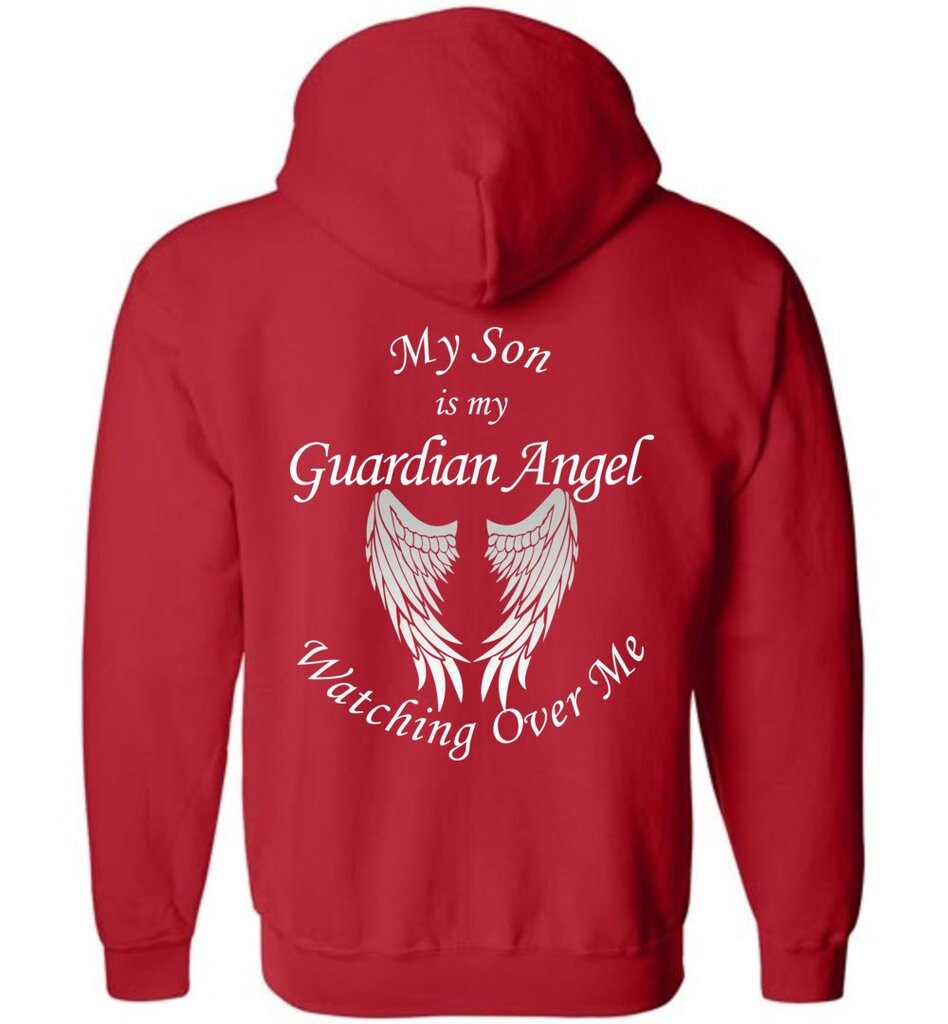 Son Guardian Angel Zipper Hoodie My Son Is My Guardian - Etsy.de