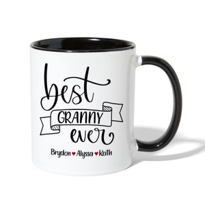Granny Gift, Personalized Gift Custom Granny Mug with Grandkids Names Granny Gift Idea From Grandson From Granddaughter Best Granny Ever Mug