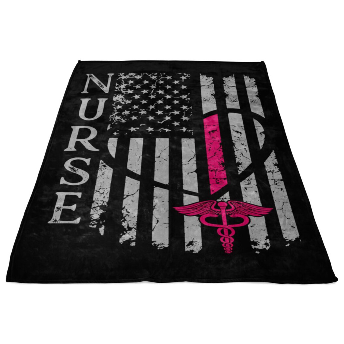 Nurse Flag Fleece Blanket Nurse Gift Nurse Throw Blanket Etsy