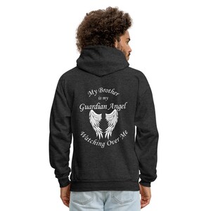 Brother Guardian Angel Hoodie: In Loving Memory Charcoal Gray