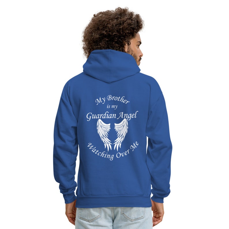 Brother Guardian Angel Hoodie: In Loving Memory Royal Blue