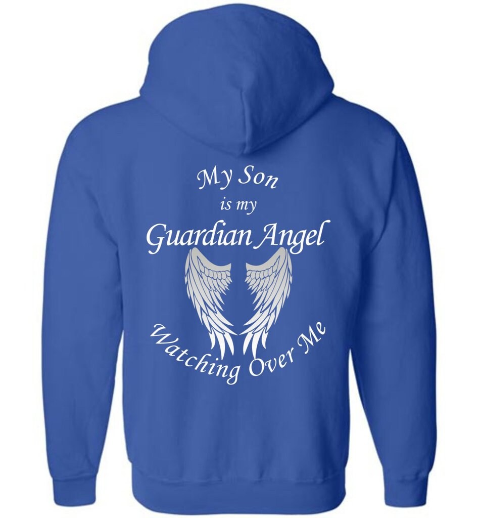 Son Guardian Angel Zipper Hoodie My Son Is My Guardian | Etsy